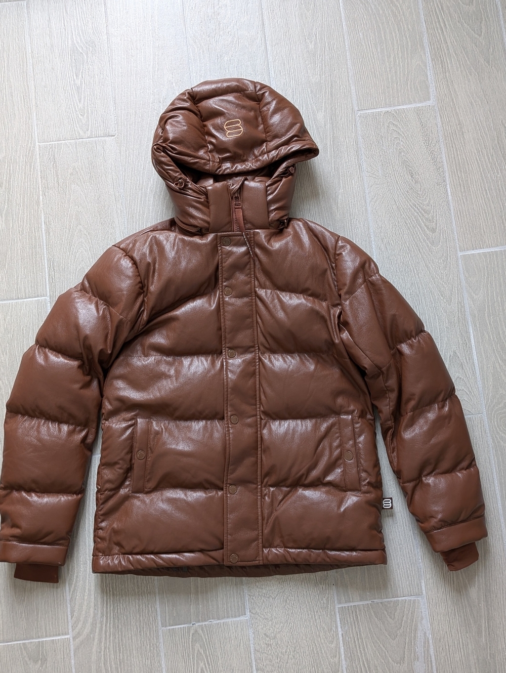 Aritzia Super Puff Vegan Leather Puffer